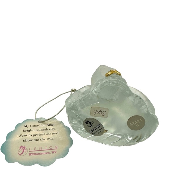 Fenton Art Glass Birthstone Angel Figurine Paperweight September Sapphire - Picture 6 of 8